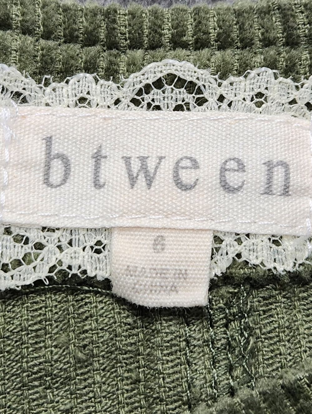 Biwen Corduroy Overall Dress Kids 6 Green‎ Pinafore Jumper - Picture 4 of 6